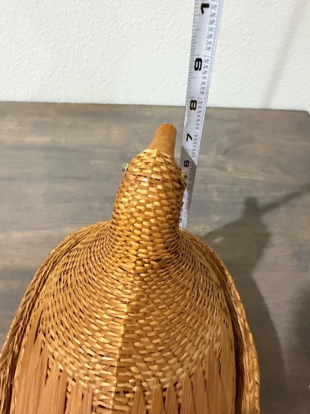 Vintage Wicker Rattan Bird Duck Basket